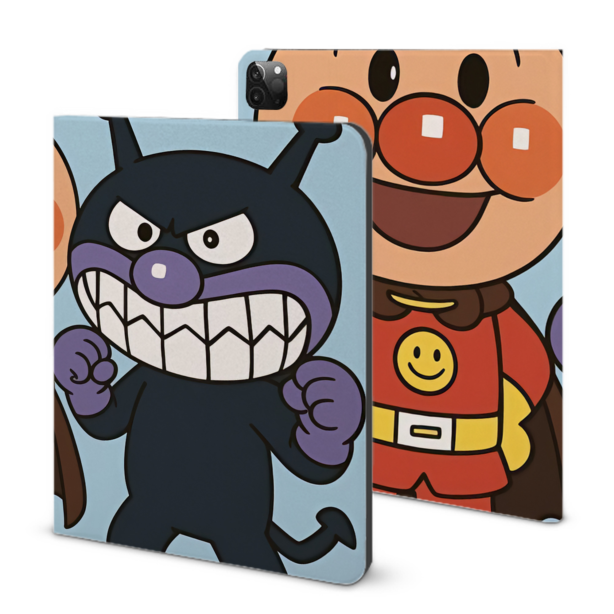 （画像用） アンパンマン Anpanman IPadケース ペンホルダー付き ブックスタイルデザイン